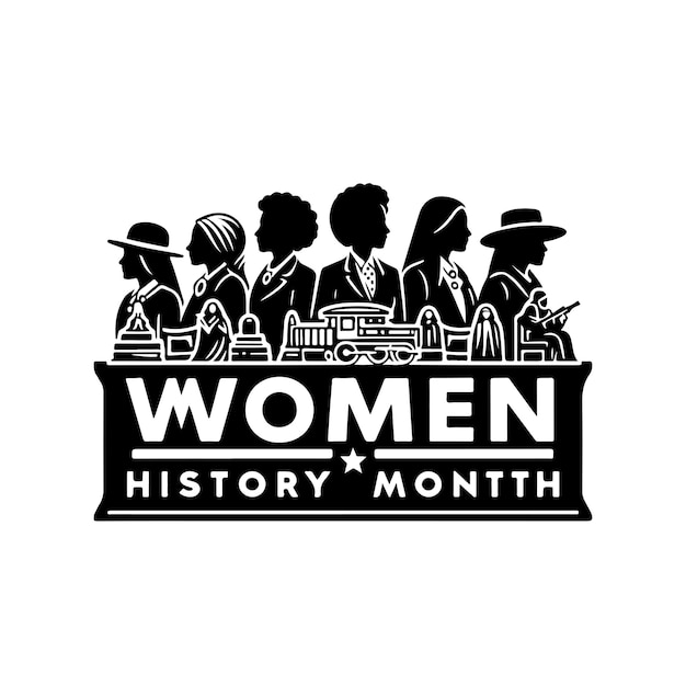 Flat Womens history month illustration