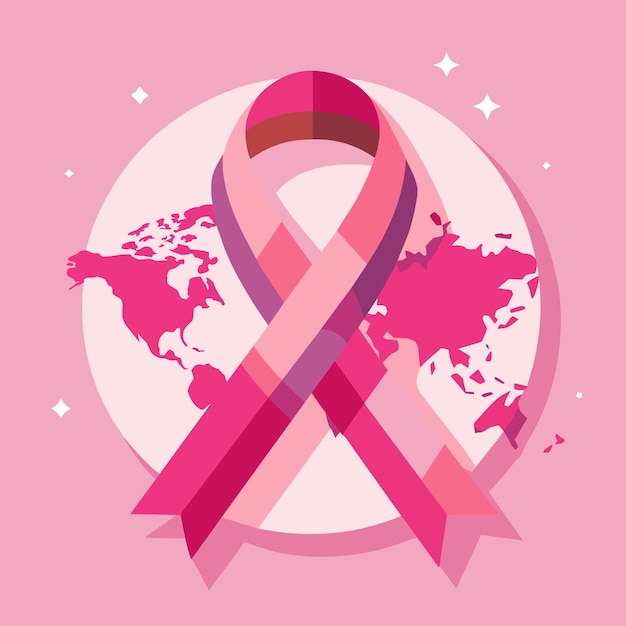 Vector flat world cancer day background