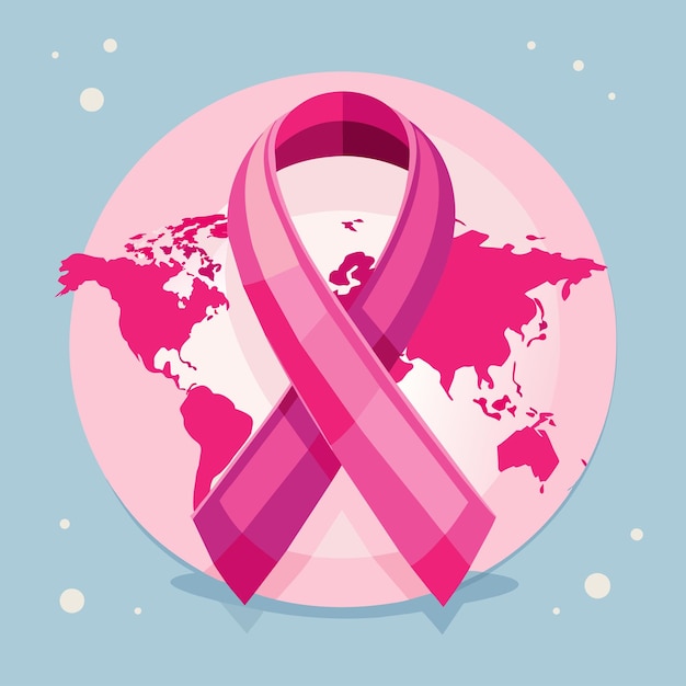 Vector flat world cancer day background