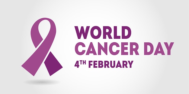 FLAT WORLD CANCER DAY VECTOR