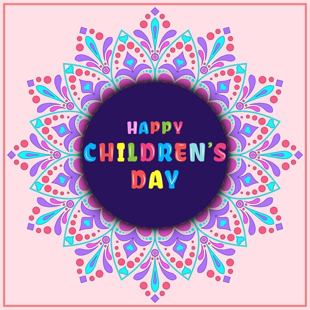 Flat world children's day background