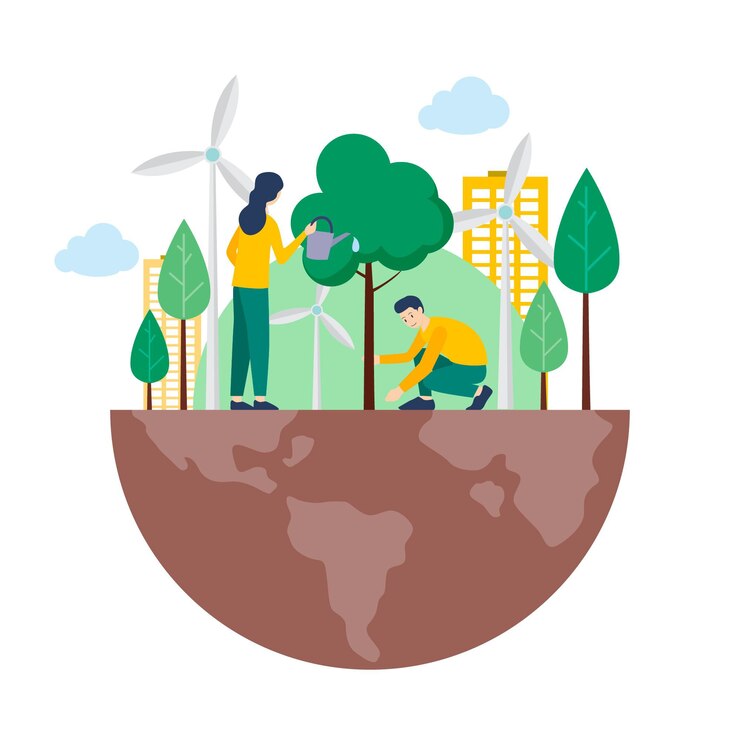 वेक्टर flat world environment day illustration