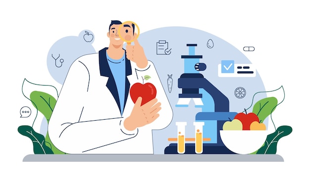 Flat world food safety day illustration