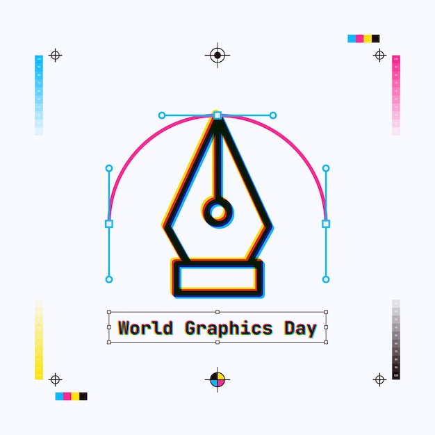 Illustrazione di giornata mondiale della grafica piatta