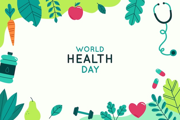 Vector flat world health day background