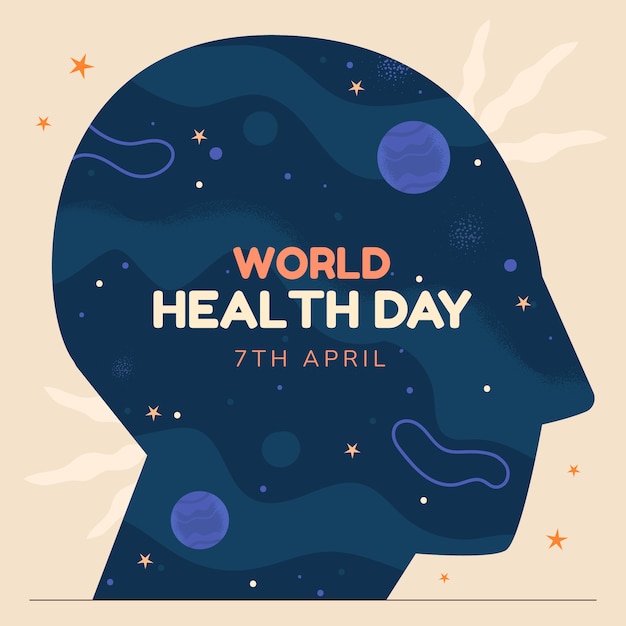 Vector flat world health day illustration