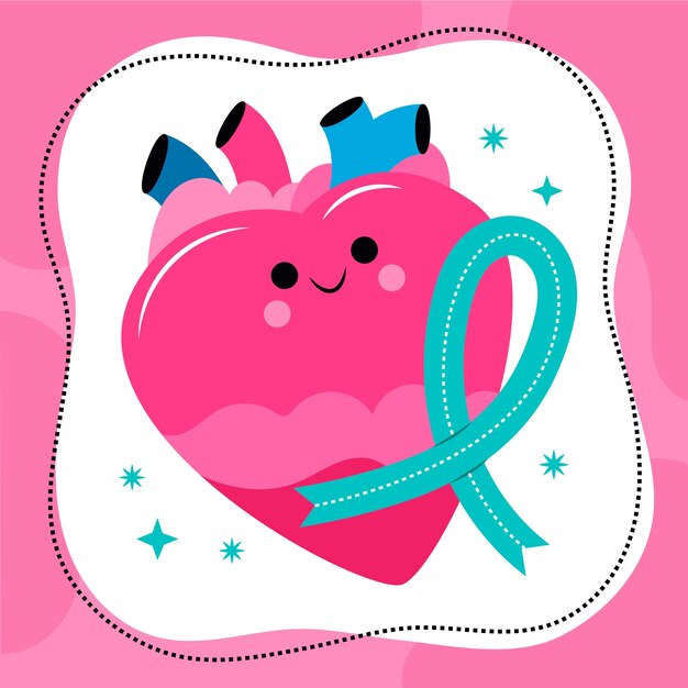 Vector flat world organ donation day illustration