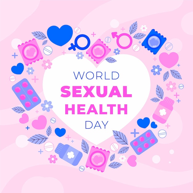 Vector flat world sexual health day illustration