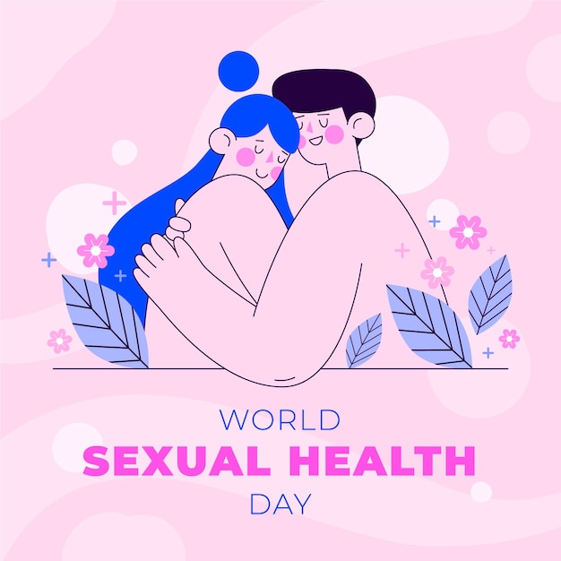 Flat world sexual health day illustration