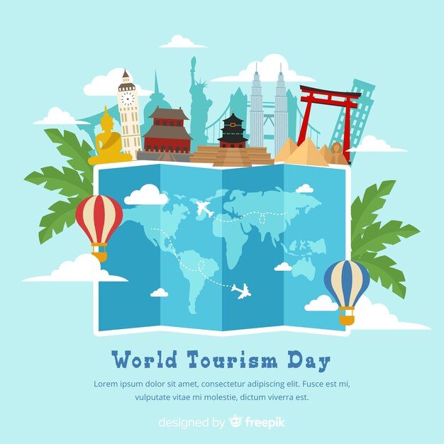 Vector flat world tourism day