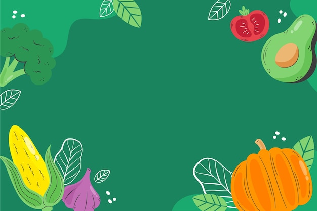 Flat world vegan day background