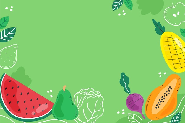 Flat world vegan day background