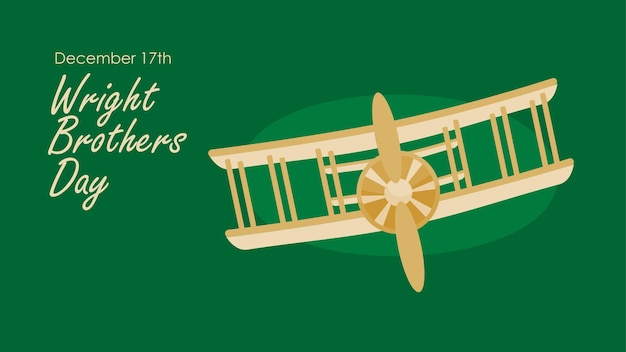 flat wright brothers day banner template vector