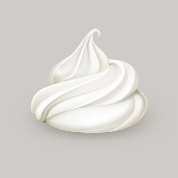 Vector flavored ice cream swirl illustration