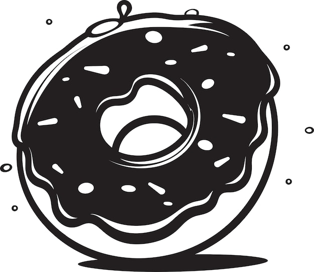 Vector flavorful fantasy emblematic design tempting treats donut icon vector