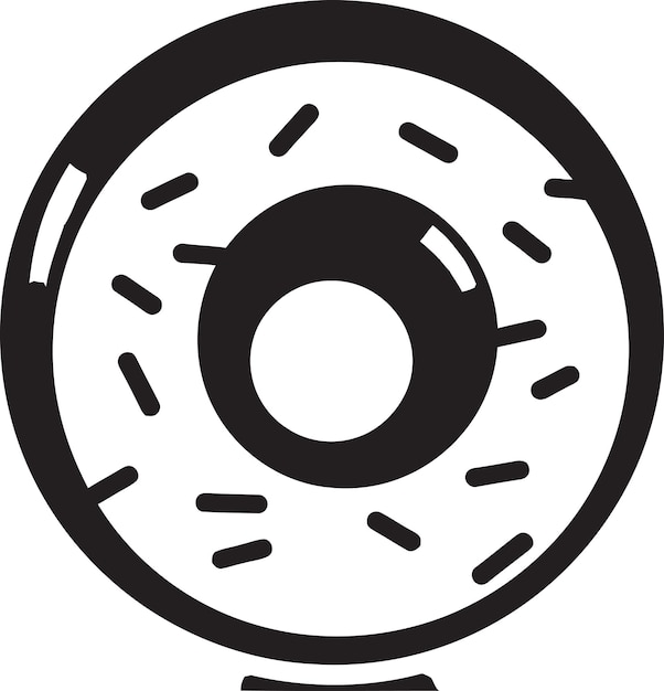 Flavorful Fantasy Emblematic Design Verleidelijke lekkernijen Donut Icon Vector