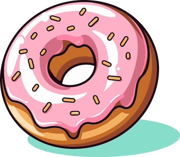 Vector flavorsome donut illustrations playful donut icon collection