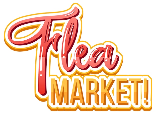 Flea Market typography design