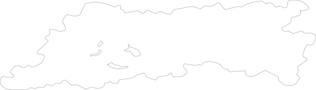 Vector flemish brabant belgium outline map