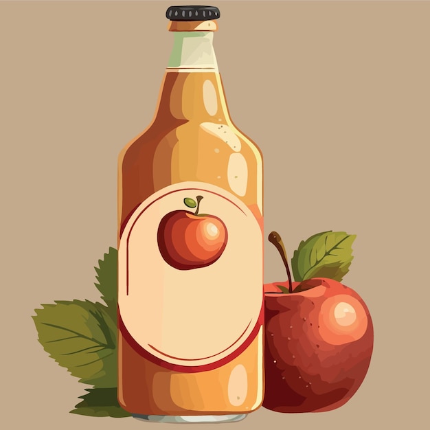 Vector fles appelciderdrank