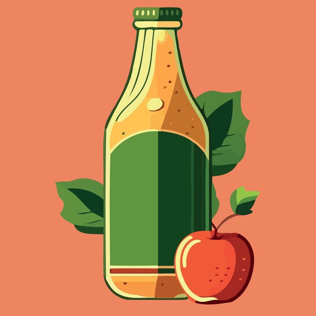 Vector fles appelciderdrank