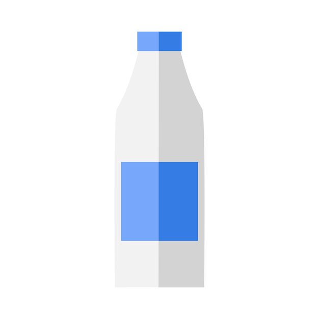 fles melk. Platte pictogram.