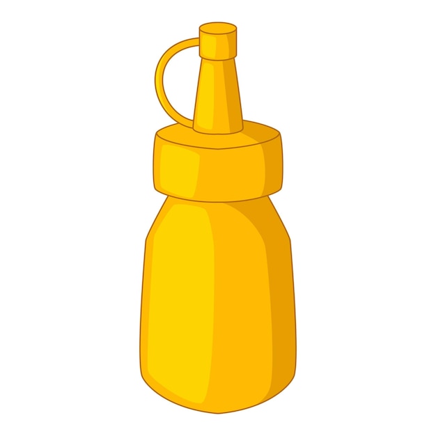 Vector fles mosterd pictogram cartoon illustratie van fles mosterd vector pictogram voor web