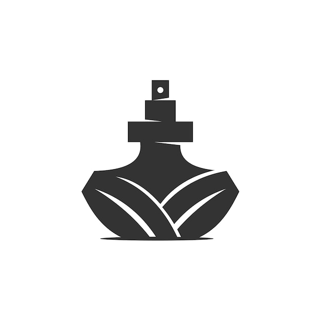 Vector fles parfum logo sjabloon pictogram illustratie merkidentiteit geïsoleerde en vlakke afbeelding vectorafbeelding