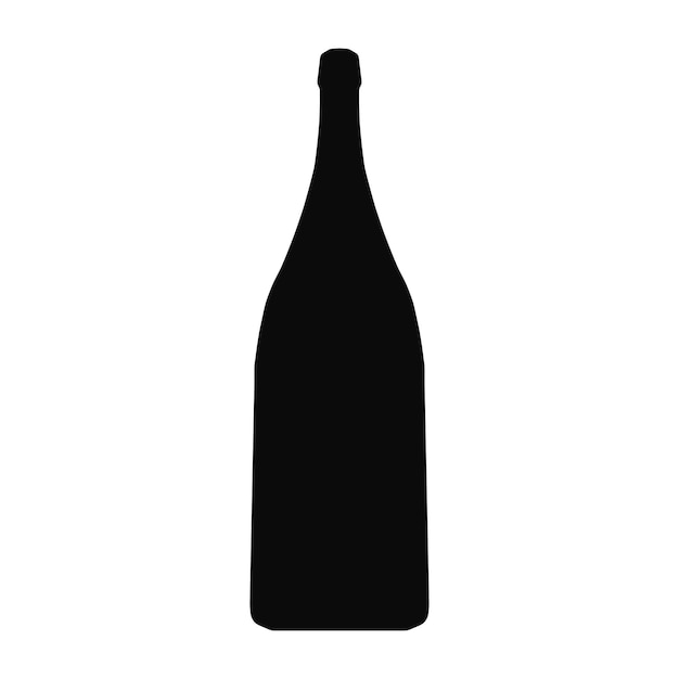 Fles pictogram vector zwarte kleur