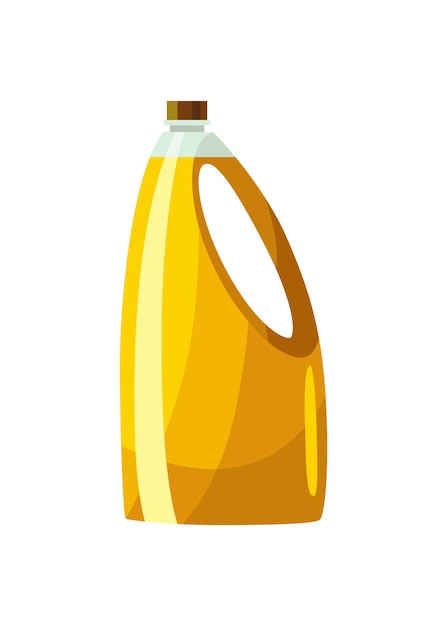 Fles plantaardige olie Kan met vitamineolie om te koken Virgin biologisch gezond vloeibaar product uit zaad Geïsoleerd cartoonpictogram met zonnebloemproduct