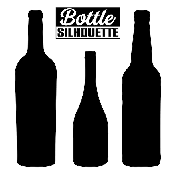 Fles silhouet ontwerp