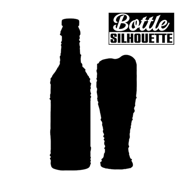 Fles silhouet ontwerp