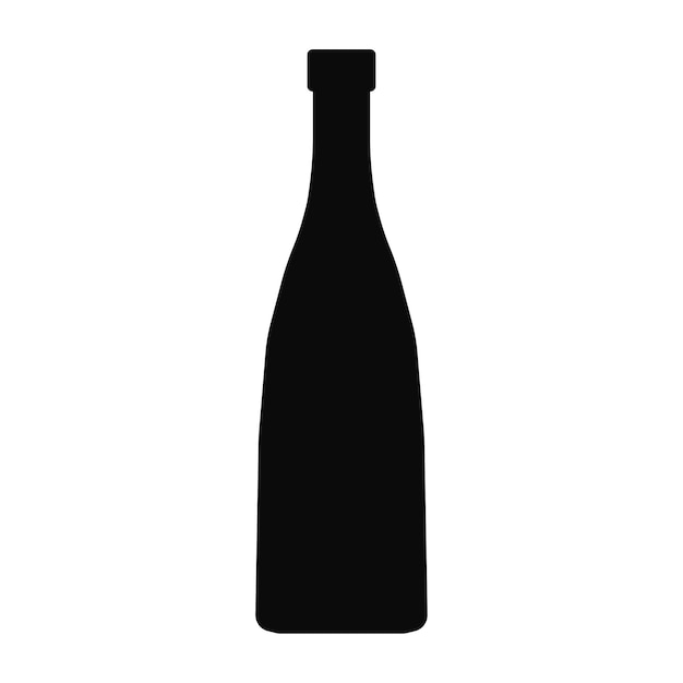 Fles vector pictogram zwarte kleur