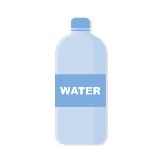 Fles water plat geïsoleerd op witte achtergrond Vector illustratie