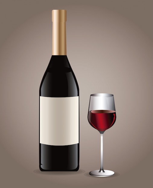 Fles wijn drinken