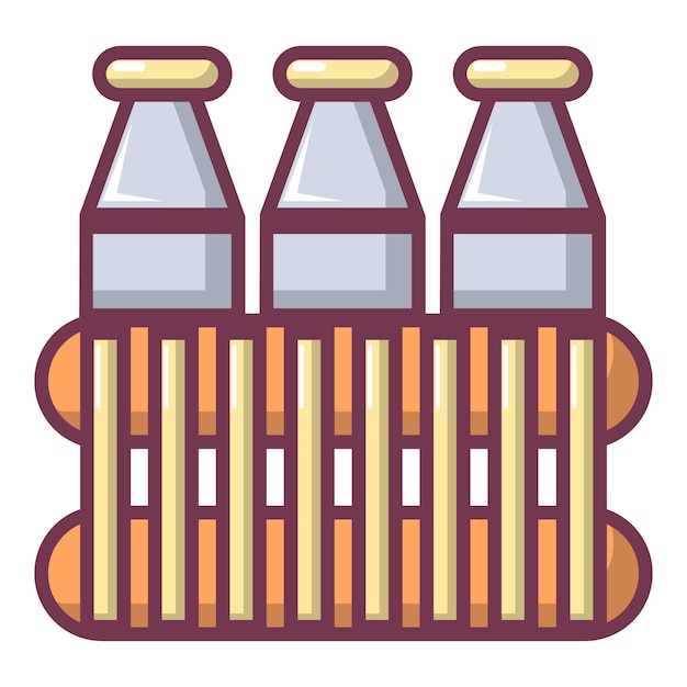 Vector flessen melk pictogram cartoon illustratie van flessen melk vector pictogram voor webdesign