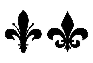 Premium Vector | Fleur de lis drawing silhouette vector illustration on  white background