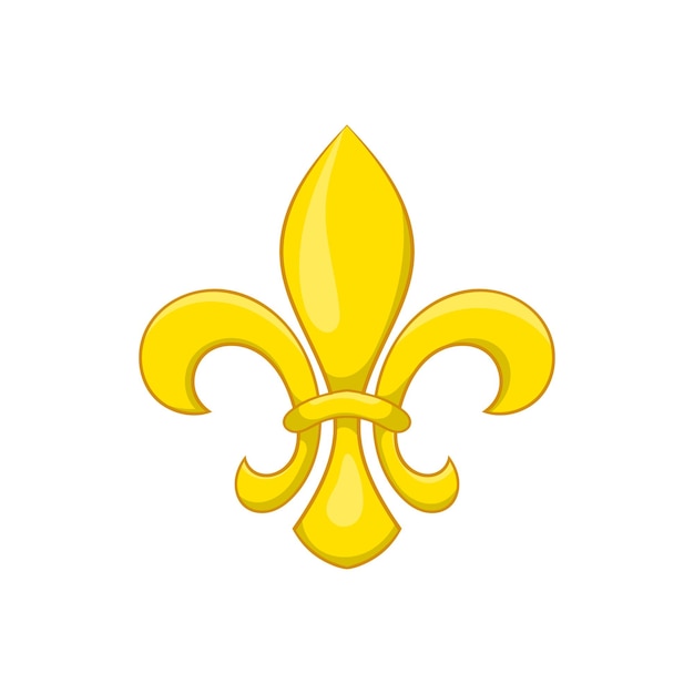 Vettore icona di fleur de lis nello stile del fumetto su sfondo bianco