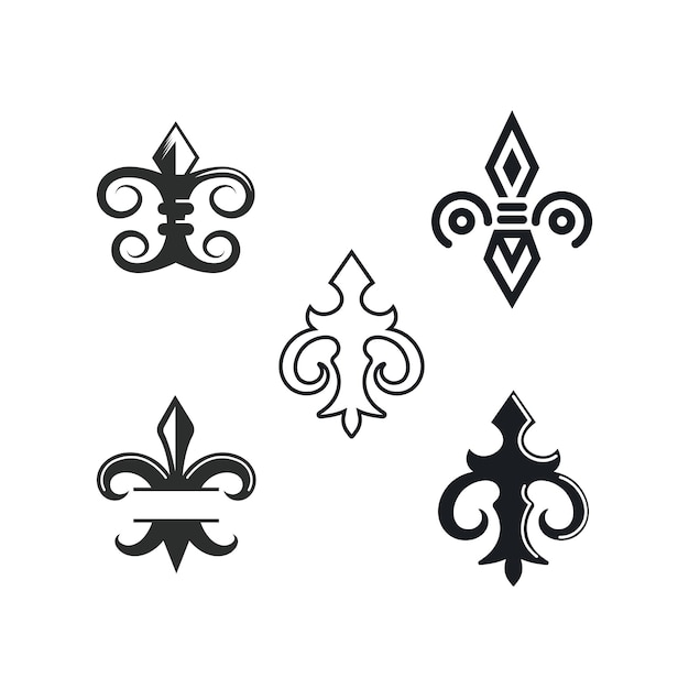 Vettore disegno di illustrazione vettoriale dell'icona di fleur de lis