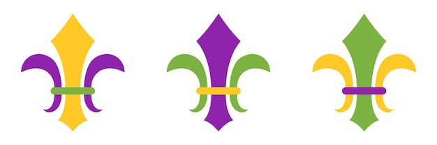 Fleur De Lis in vlakke stijl geïsoleerd