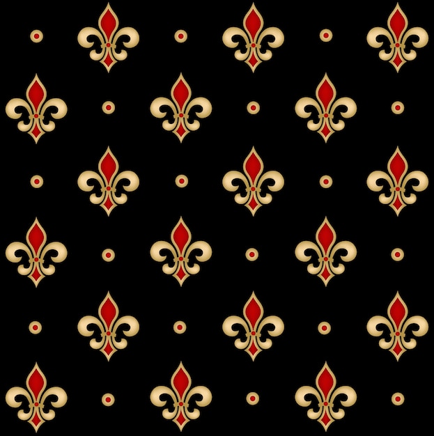 Vector fleur de lis patroon