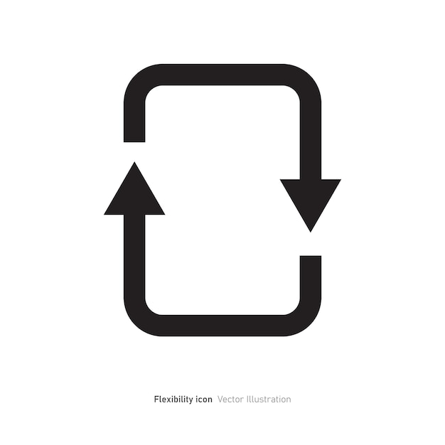 柔軟性アイコンのデザイン 矢印 シンボル ベクトル イラスト