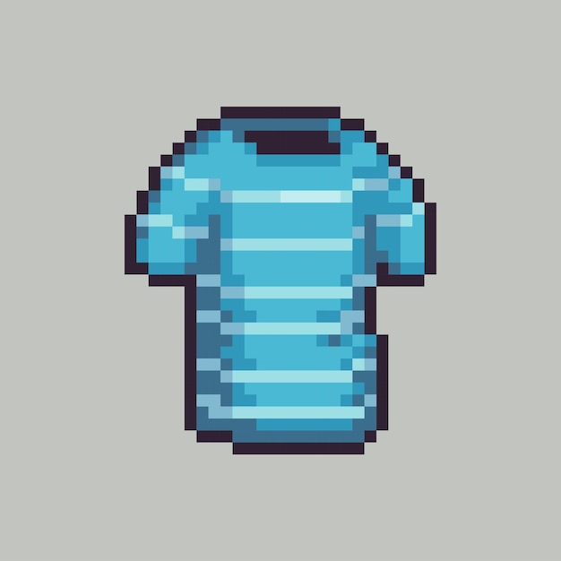 Tshirt vettoriale flessibile e modificabile pixel art per le risorse del sito web di progettazione grafica per lo sviluppo di giochi