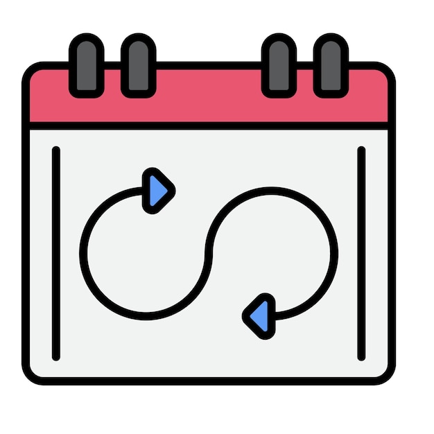 Flexible Schedule Flat Illustration