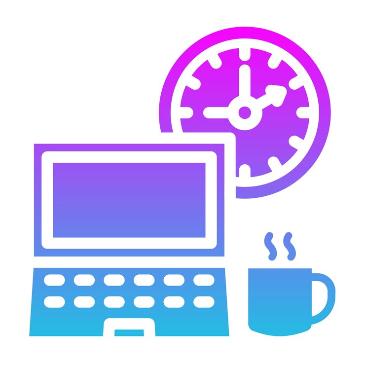 Vector flexible time icon