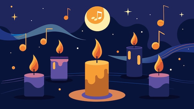 The flickering candles and soft music create a calming ambiance perfect for connecting with our