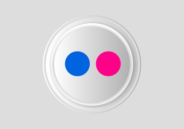 Flickr-logovector is een gestileerde weergave van het logo voor de populaire app voor sociale media