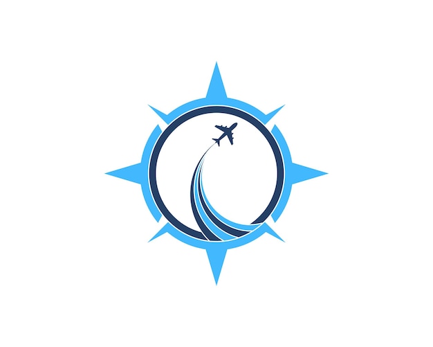 Самолет в логотипе компаса