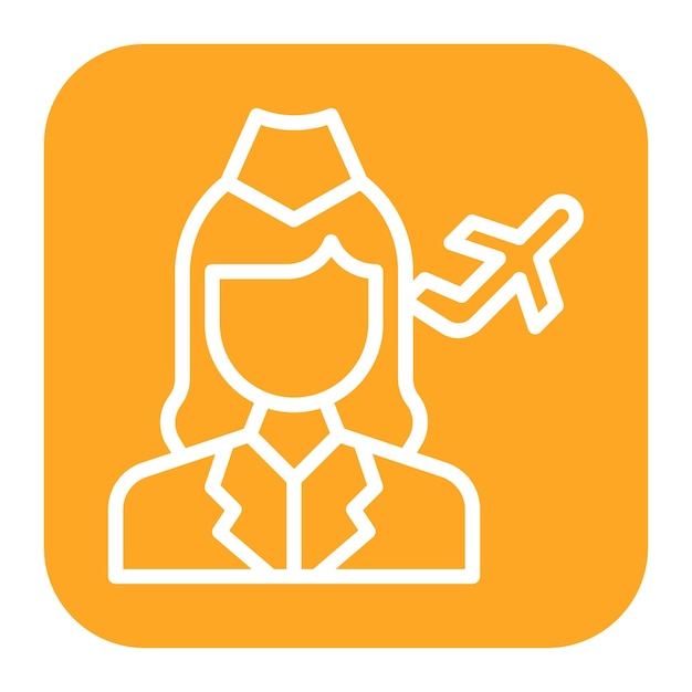 Flight attendant icon vector image can be used for diversity