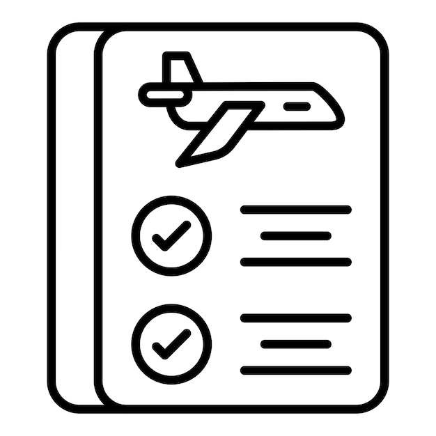 Стиль иконки контрольного списка полетов